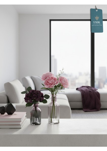 Fjordhue | 2 'li Minimalist Dekor Çok Renkli Cam Vazo modelleri