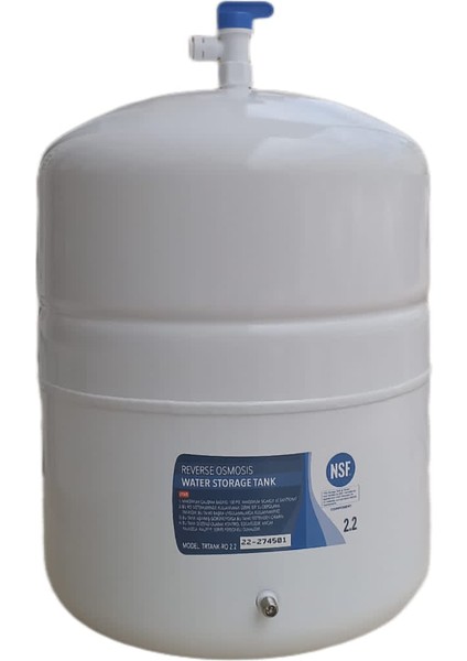 8 Litre-2.2 Galon Beyaz Su Arıtma Basınç Tankı