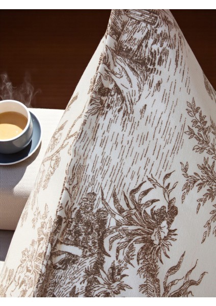 Premium Kırlent Kılıfı Fransız Köylüleri Desenli Kumaş - Vintage ve Şık