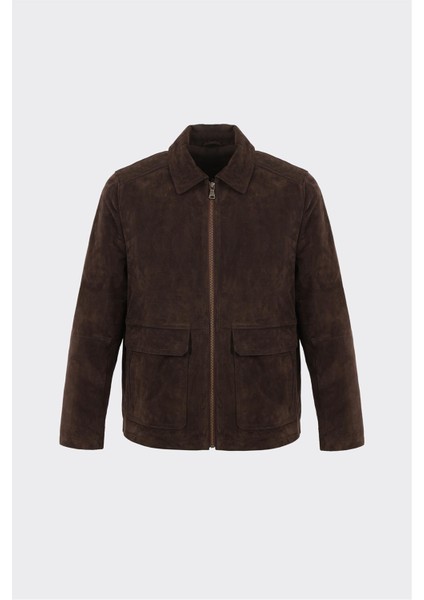 Kahve Deri Erkek Ceket