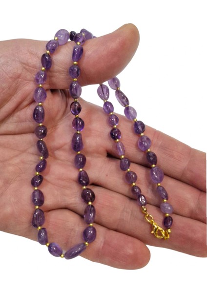 Ametist Kolye 50 cm Amorf Kesim 460-1 modelleri