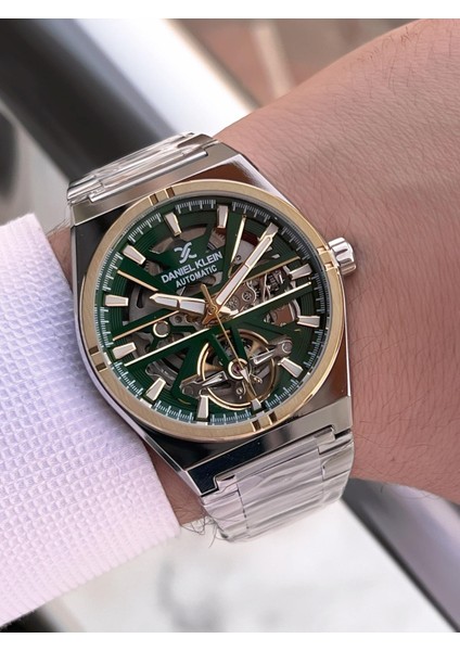 Otomatik Mehtap ve Güneş Kadranlı Bileklik Hediyeli 3 Atm Erkek Kol Saat FDK.14268.K5 modelleri