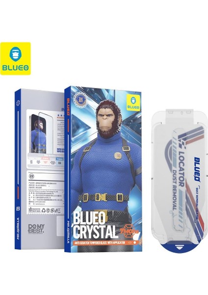 Crystal Anti-Stratch iPhone 17 Pro Max Uyumlu 7 Mohs Sertlik 3 Kat Çizilmeye Dayanıklı Aparatlı Hd Cam Ekran Koruyucu