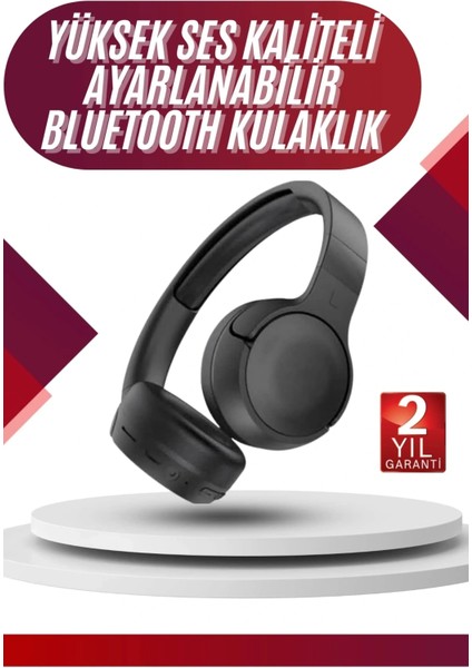 Yeni Nesil Kulak Üstü Bluetooth Kulaklık Type-C Girişli Yüksek Ses Kaliteli