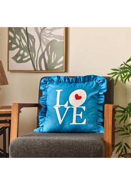 Soft Solari Kırlent Kılıfı - Mavi - 45X45 cm