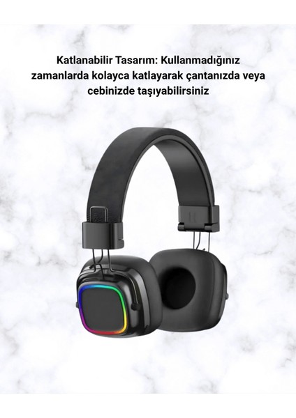 Renkli Işık Efektli Bluetooth 5.3 Müzik Kulaklığı fiyatları