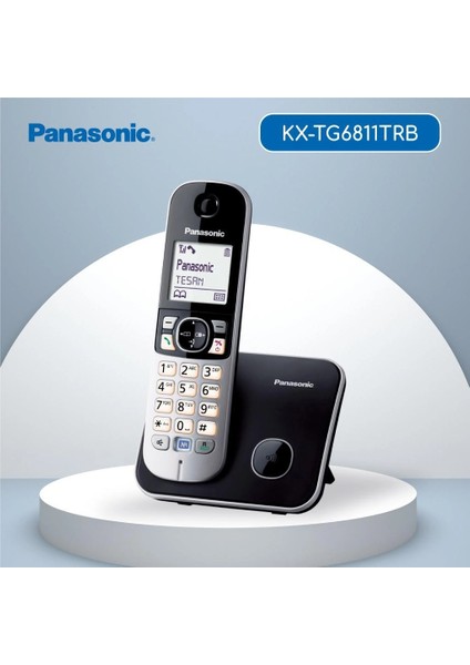 Panasonıc KX-TG6811 Telsiz Telefon (Gri) 18 Saat Konuşma, 170 Saat Bekleme, 120 Kişilik Rehber