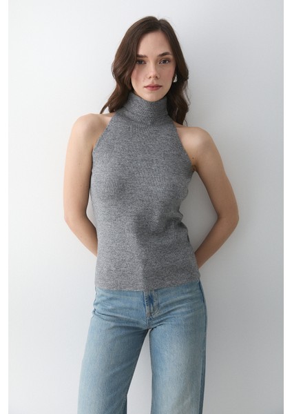 Gri Boğazlı Atlet - 251004