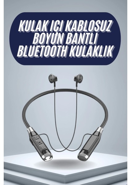 120 Saat Bluetooth Kulaklık Kablolu Boyun Askılı Sd Kart Girişli Anc Özellikli