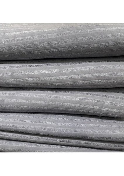 Bambu Çizgili Kadife Kaymaz Koltuk Çekyat Örtüsü Şık Gri Renkli Süngerli Tasarım fırsatları