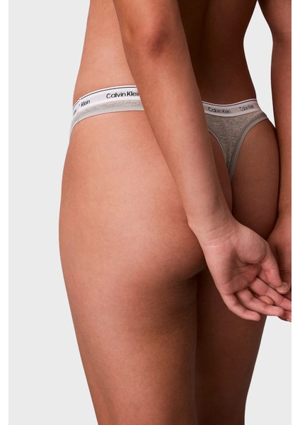 Logolu Elastik Bel Bantlı Pamuklu Tanga 3 Pack Külot 000QD5209E31W Bayan Külot 000QD5209E 31W indirimleri