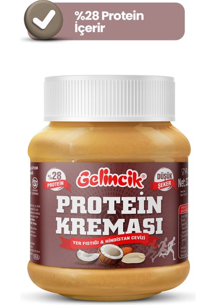 Kahvaltılık Sürülebilir Katkısız 320GR Özel Üretim Protein Kreması 100GR'DA 28GR Içerir indirimleri