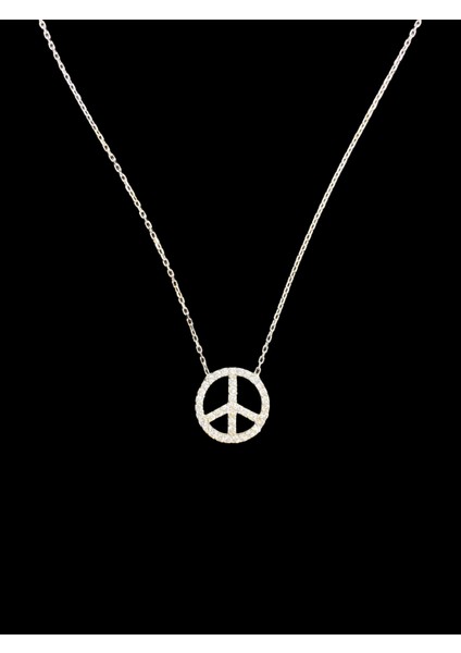 925 Ayar, Peace Barış Sembol Model, 40-45 cm Kolye Uzunluğu, Ağırlık Ortalama 2-2,5 gr Aralığında, Mükemmel Hediye 925 Ayar Gümüş Kolye (KOD2784) fiyatları