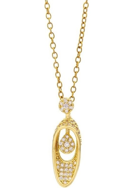 Kadınlar Için Damla Kolye, Tam Paslanmaz Çelik Kazak Zinciri (Yurt Dışından)