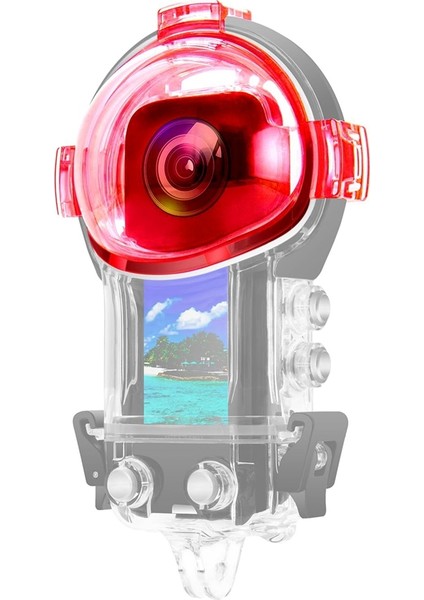 INSTA360 X3 Dalış Kasası Için Dalış Filtresi, Tüplü Dalışta Renk Düzeltmesi, Şnorkel ve Sualtı Fotoğrafları Videolar, Kırmızı (Yurt Dışından) fiyatları