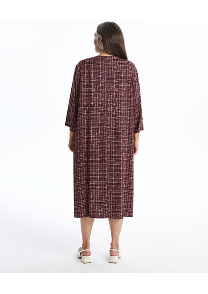 Yeni Sezon Kaçık Yaka Desenli Elbise indirimleri