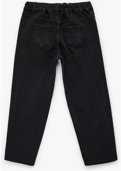 Pamuklu Beli Lastikli Rahat Kesim Denim Pantolon fiyatları