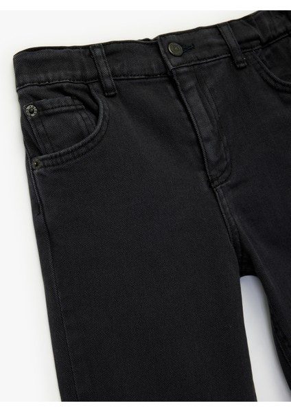 Pamuklu Beli Lastikli Rahat Kesim Denim Pantolon modelleri