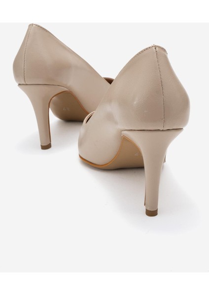 Kadın Stiletto Ayakkabı Ten Kırışık fırsatları