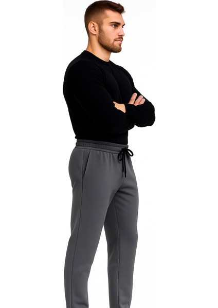 Erkek Gri Melanj 3 Iplik Şardonlu Eşofman ALTI-P2019 fiyatları