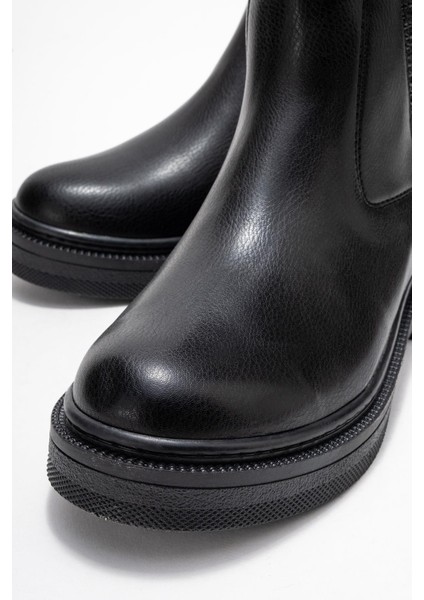 Kadın Taş Taşlı Postal Siyah Cilt modelleri