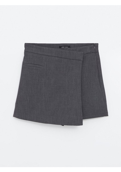 Yeni Sezon Kadın Beli Fermuarlı Düz Şort Etek indirimleri