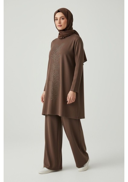 Büyük Beden Işlemeli Pant. Ikili Takım - MDS005555TKM