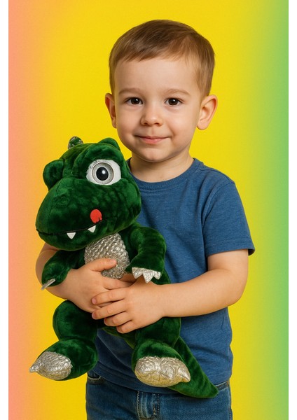Peluş Dinozor Oyuncak 40 cm – Yumuşak Dolgulu, Sevimli Dinozor Peluş, Erkek Çocuk Hediyesi