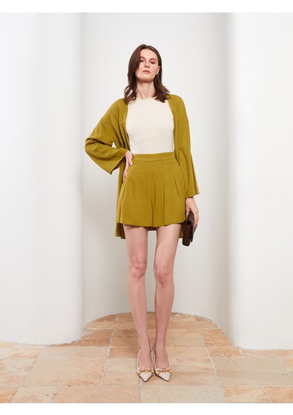 Yeni Sezon Kadın Yüksek Bel Düz Şort fiyatları