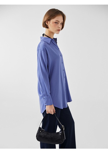 Yeni Sezon Çizgili Saten Kadın Gömlek Tunik fiyatları