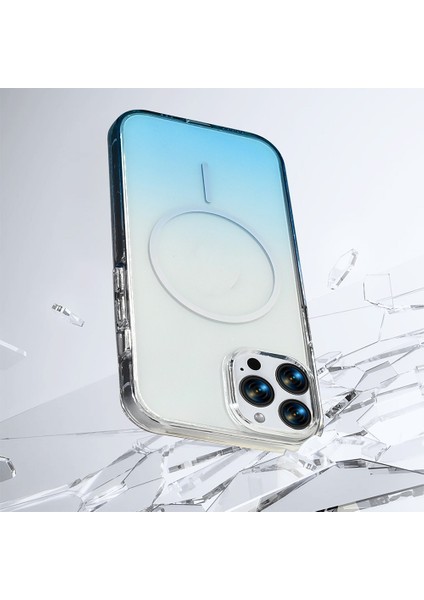 Apple iPhone 16 Pro Uyumlu M-Safe Şarj Özellikli Septik Silikon Kapak Turkuaz fırsatları