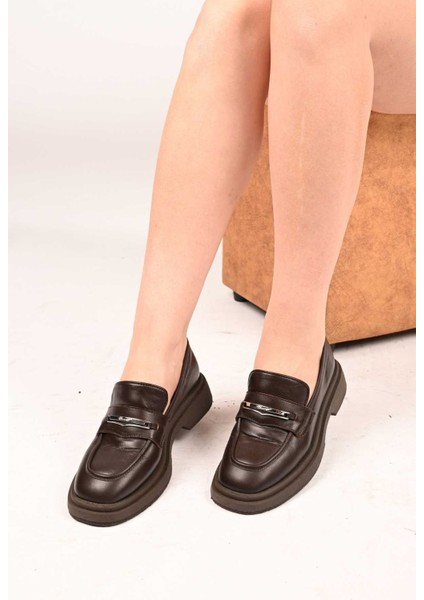 Bağcıksız Tokalı Termo Taban Hakiki Deri Casual 334-1845-28 Kadın Ayakkabı