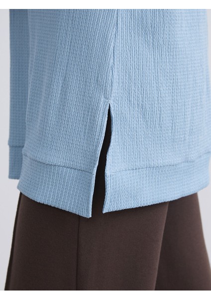 Yeni Sezon Bisiklet Yaka Dokulu Kadın Tunik modelleri