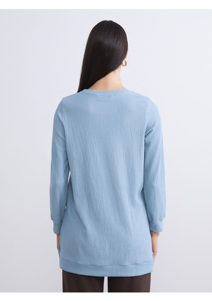 Yeni Sezon Bisiklet Yaka Dokulu Kadın Tunik fırsatları