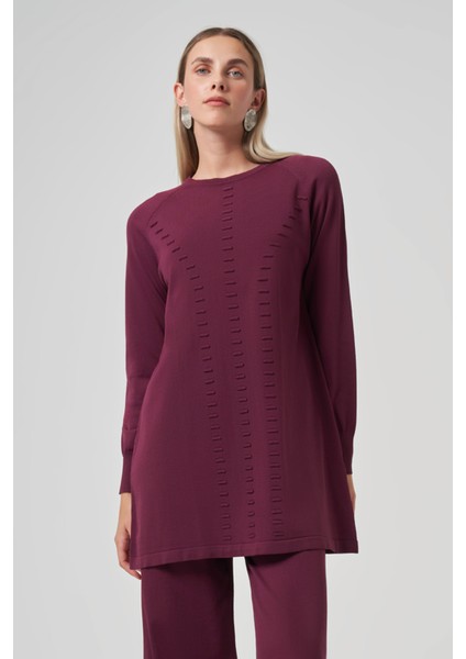 Basic Triko Tunik 907 Bordo