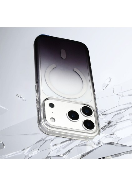 Apple iPhone 17 Pro Uyumlu M-Safe Şarj Özellikli Septik Silikon Kapak Siyah modelleri