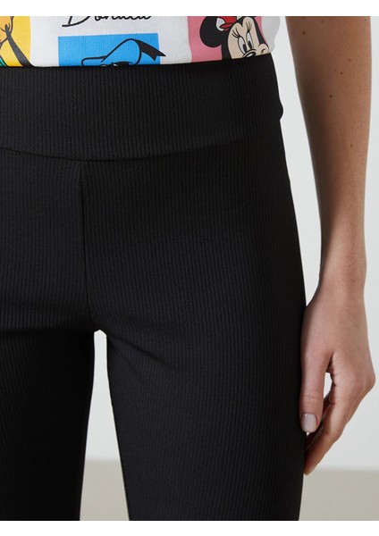 Xsıde Siyah Beli Lastikli Ekstra Dar Fit Kadın Spor Tayt modelleri