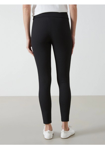 Xsıde Siyah Beli Lastikli Ekstra Dar Fit Kadın Spor Tayt fırsatları