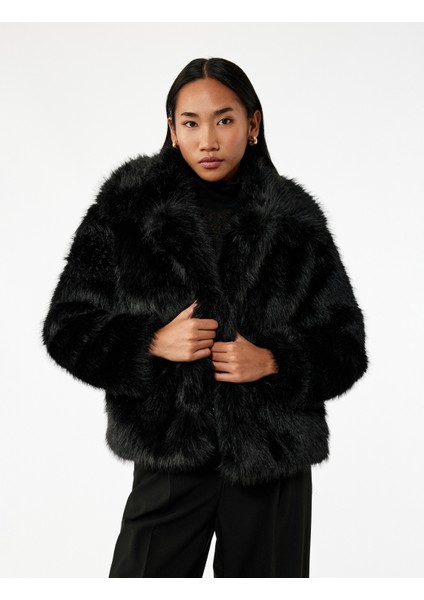 Suni Kürk Mont Uzun Kollu Crop