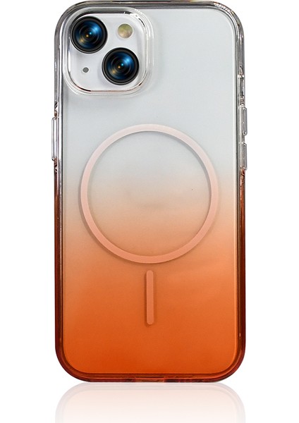 Apple iPhone 14 Uyumlu M-Safe Şarj Özellikli Septik Silikon Kapak Turuncu fiyatları