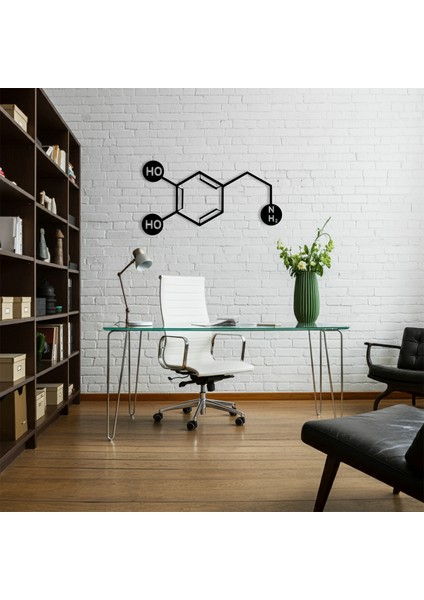 Molekül Sanatı Temalı Ahşap Duvar Tablosu