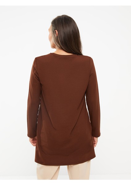 Yeni Sezon Bisiklet Yaka Renk Bloklu Uzun Kollu Kadın Tunik indirimleri