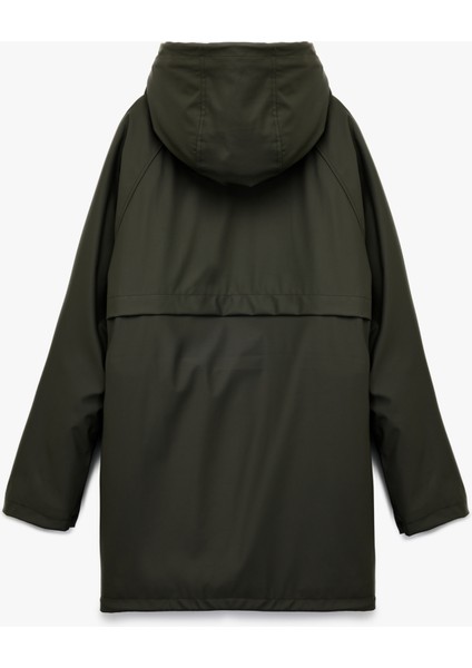 Deri Görünümlü Içi Suni Kürklü Fermuarlı Cepli Su Geçirmez Kapüşonlu Mont fırsatları