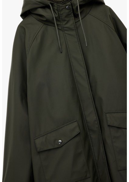 Deri Görünümlü Içi Suni Kürklü Fermuarlı Cepli Su Geçirmez Kapüşonlu Mont indirimleri