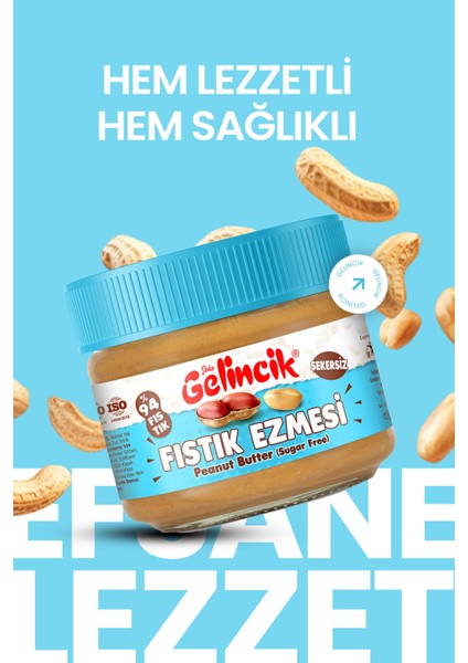 Kahvaltılık Sürülebilir Doğal Katkısız 300GR Özel Üretim Şekersiz Fıstık Ezmesi Krem modelleri