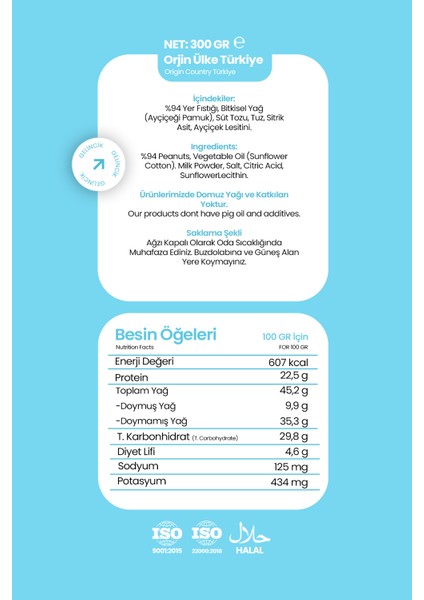 Kahvaltılık Sürülebilir Doğal Katkısız 300GR Özel Üretim Şekersiz Fıstık Ezmesi Krem fırsatları