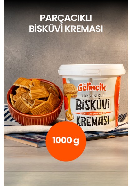 Parçacıklı Bisküvi Kreması Smooth Özel Üretim 1kg Kahvaltılık Krema Bisküvi Kreması 1000GR
