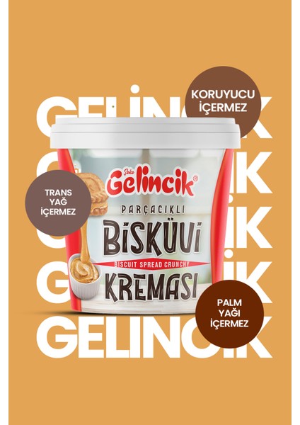 Parçacıklı Bisküvi Kreması Smooth Özel Üretim 1kg Kahvaltılık Krema Bisküvi Kreması 1000GR fiyatları