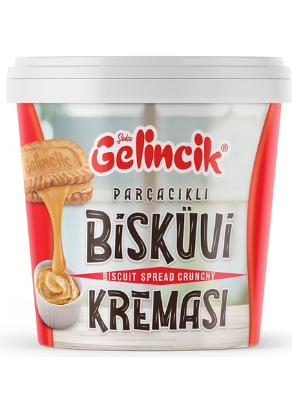 Parçacıklı Bisküvi Kreması Smooth Özel Üretim 1kg Kahvaltılık Krema Bisküvi Kreması 1000GR indirimleri