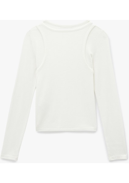 Slim Fit Atlet Görünümlü Bisiklet Yaka Uzun Kollu Tişört fiyatları